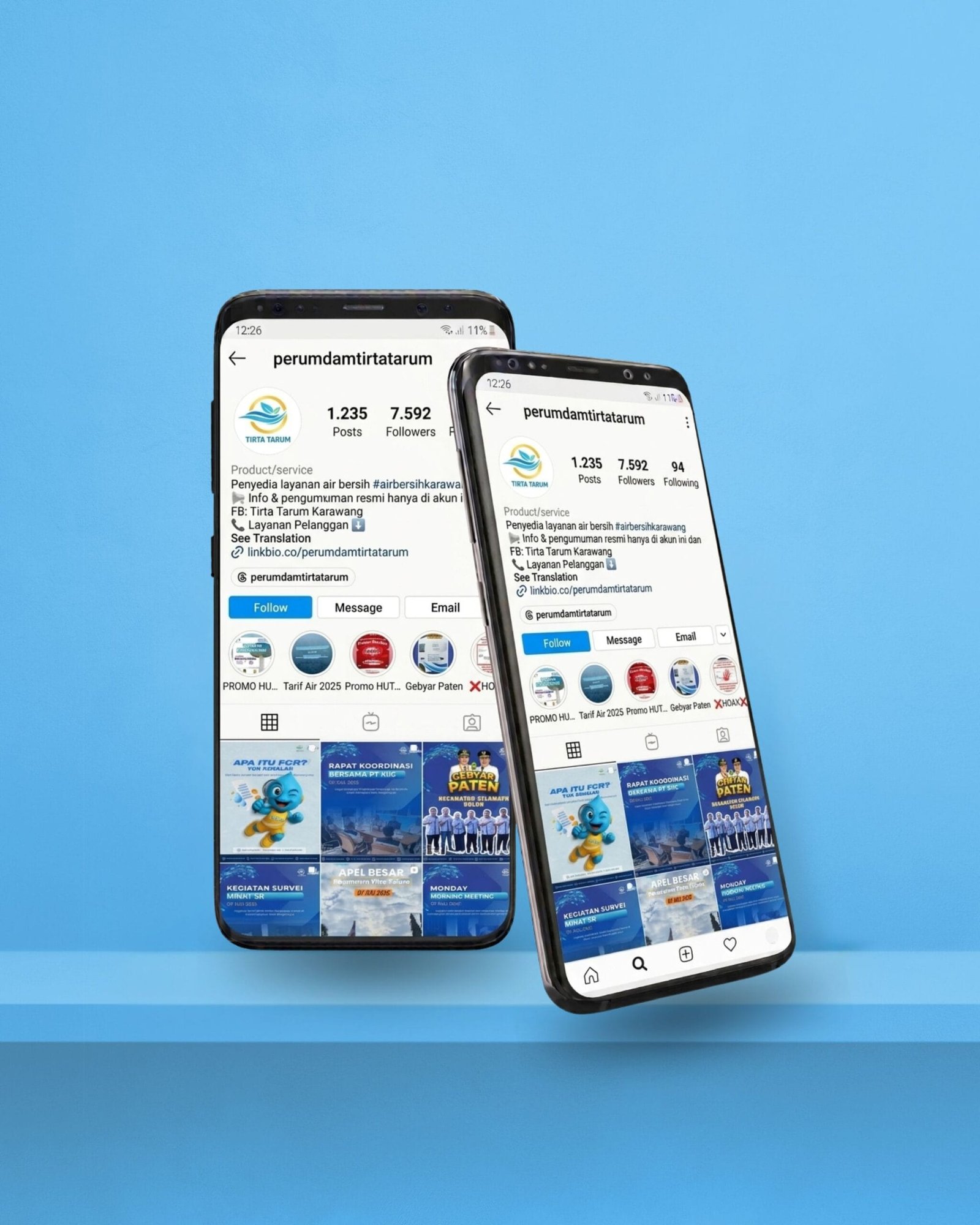Portofolio Rumah Cipta Kreatif Media Sosial Optimization Perumdam Tirta Tarum
