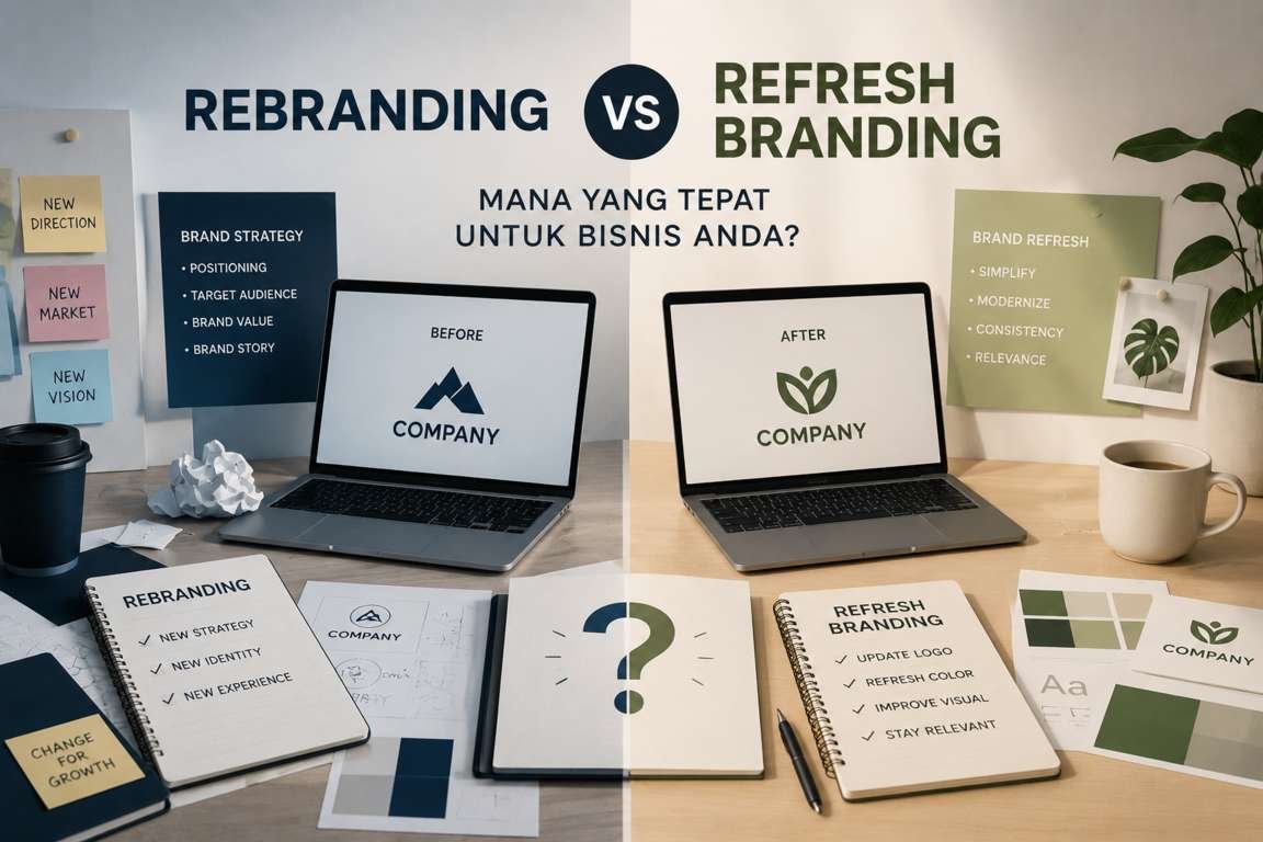 Rebranding atau Refresh Branding Mana yang Tepat untuk Bisnis